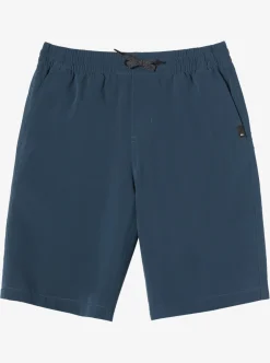 Hot Quiksilver Boy'S 8-16 Ocean Elastic 18" Amphibian Boardshorts Midnight Navy