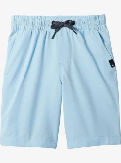 Fashion Quiksilver Boy'S 2-7 Ocean Elastic Waist 14" Amphibian Boardshorts Clear Sky