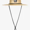 Hot Quiksilver Boy'S 2-7 Pierside Straw Lifeguard Hat Natural