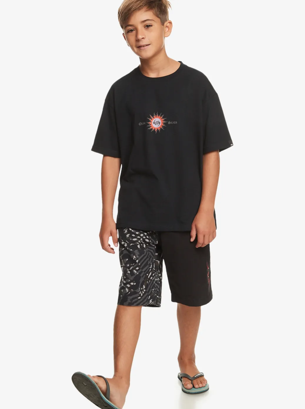 Discount Quiksilver Boy'S 8-16 Radical Times Elastic Waist Shorts Black