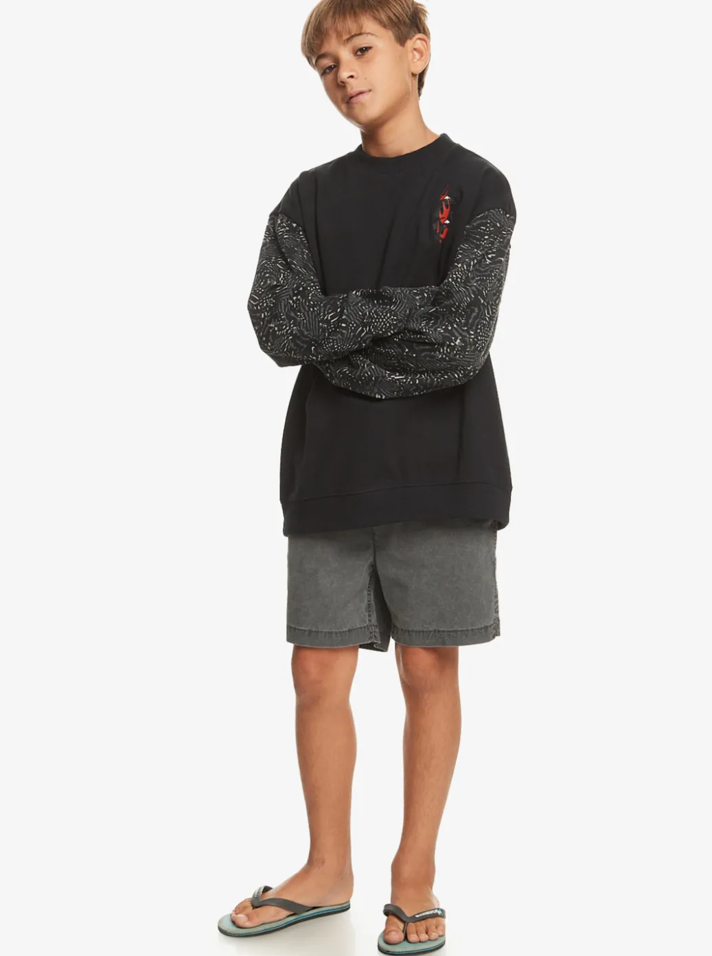 Clearance Quiksilver Boy'S 8-16 Radical Times Sweatshirt Black