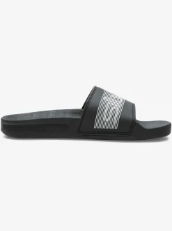 New Quiksilver Boy'S 8-16 Rivi Wordmark Slide Sandals Black 2
