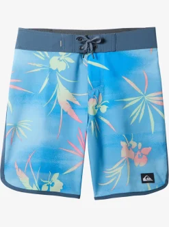 Store Quiksilver Boy'S 8-16 Surfsilk Scallop 17" Boardshorts Azure Blue