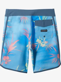 Store Quiksilver Boy'S 8-16 Surfsilk Scallop 17" Boardshorts Azure Blue