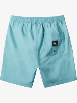 Flash Sale Quiksilver Boy'S 8-16 Taxer 15" Elastic Waist Shorts Cameo Blue