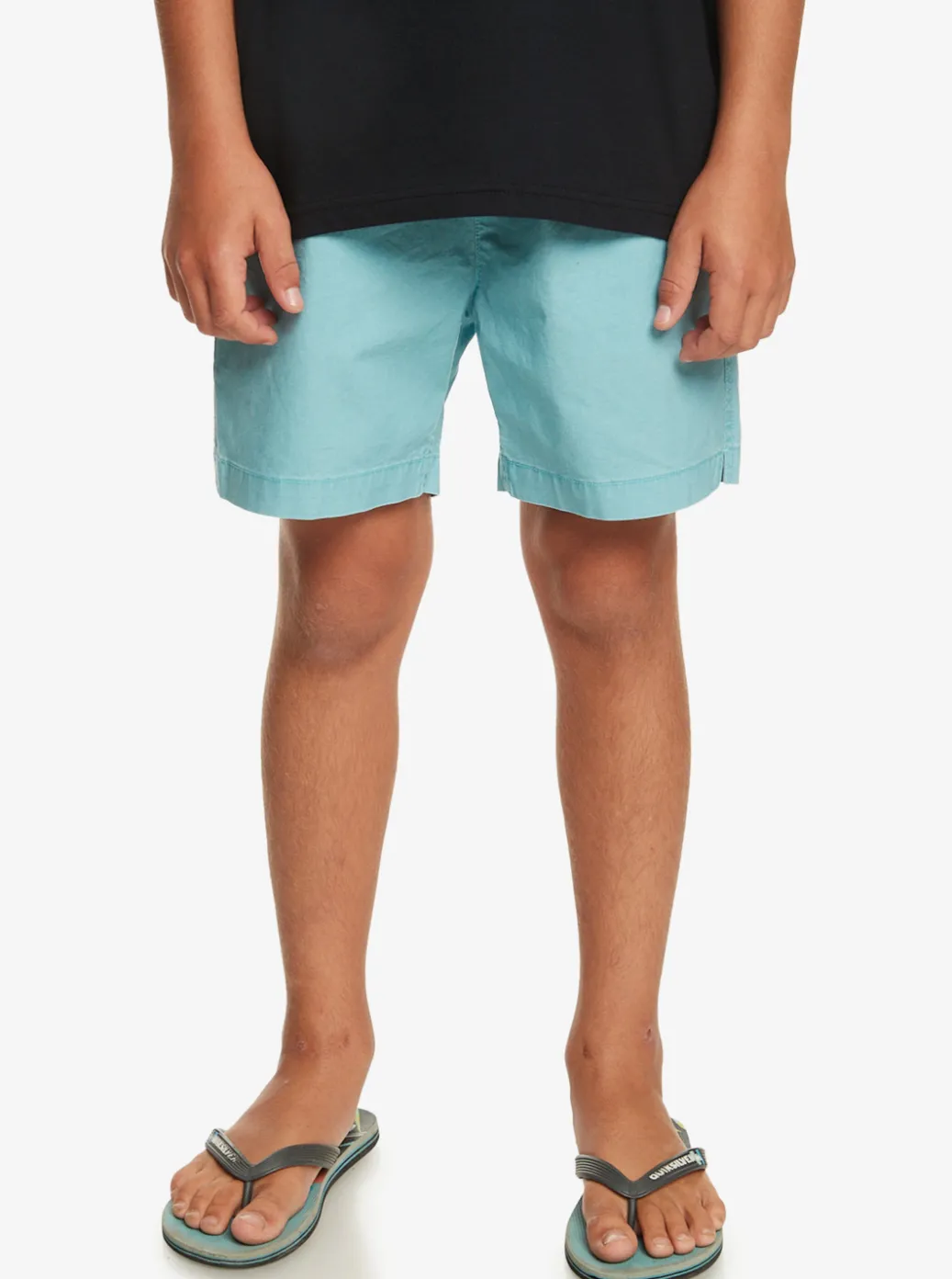 Flash Sale Quiksilver Boy'S 8-16 Taxer 15" Elastic Waist Shorts Cameo Blue