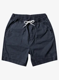 Best Sale Quiksilver Boy'S 8-16 Taxer 15" Elastic Waist Shorts Black