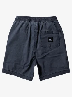 Best Sale Quiksilver Boy'S 8-16 Taxer 15" Elastic Waist Shorts Black