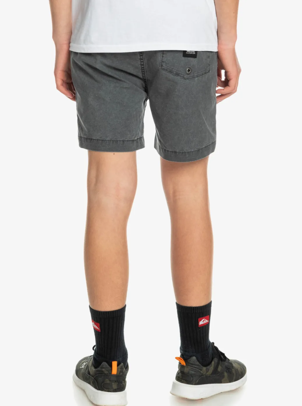 Best Sale Quiksilver Boy'S 8-16 Taxer 15" Elastic Waist Shorts Black