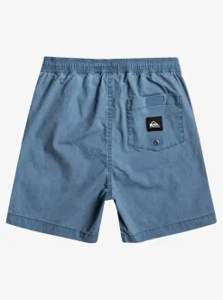 Outlet Quiksilver Boy'S 8-16 Taxer 15" Elastic Waist Shorts Bering Sea