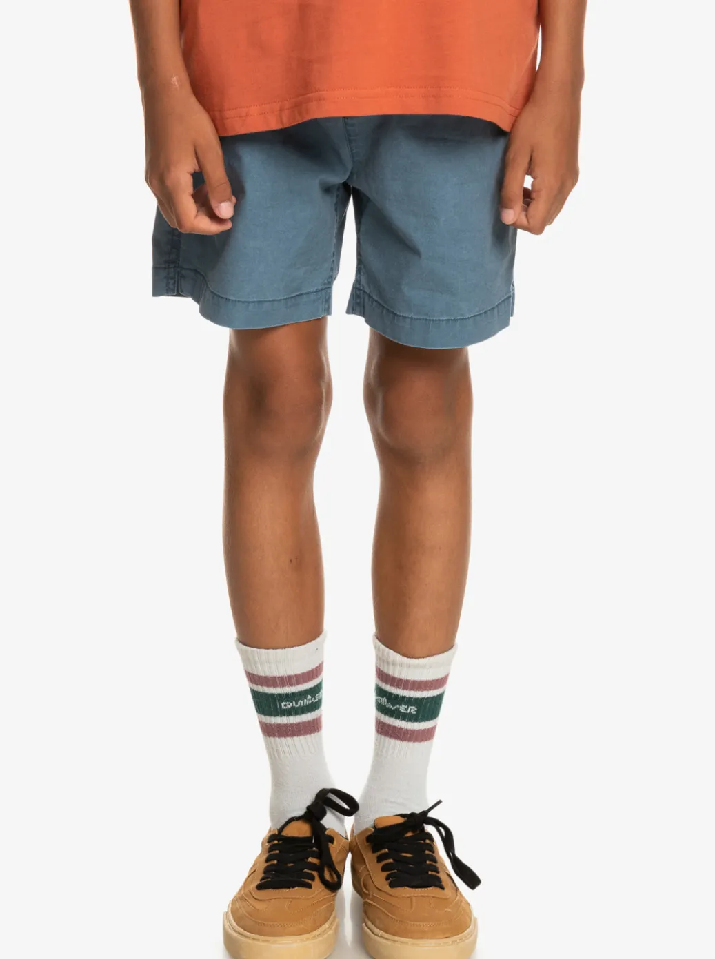 Outlet Quiksilver Boy'S 8-16 Taxer 15" Elastic Waist Shorts Bering Sea