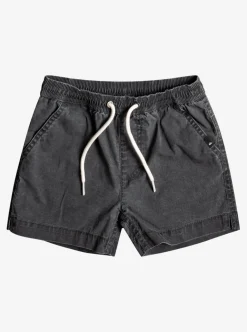 Shop Quiksilver Boy'S 2-7 Taxer Elastic Waist Shorts Black