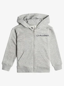 Clearance Quiksilver Boy'S 2-7 Vintage Rising Lines Zip-Up Hoodie Light Grey Heather
