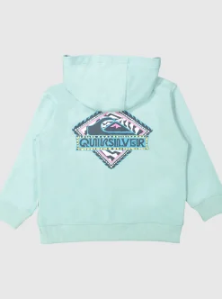 Discount Quiksilver Boy'S 2-7 Vintage Rising Lines Zip-Up Hoodie Pastel Turquoise