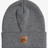 Flash Sale Quiksilver Brigade Fold-Over Beanie Heather Grey