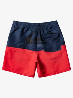 Sale Quiksilver Butt Logo 17" Volleys Navy Blazer