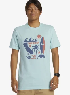 Discount Quiksilver Ca Funshine T-Shirt Pastel Turquoise