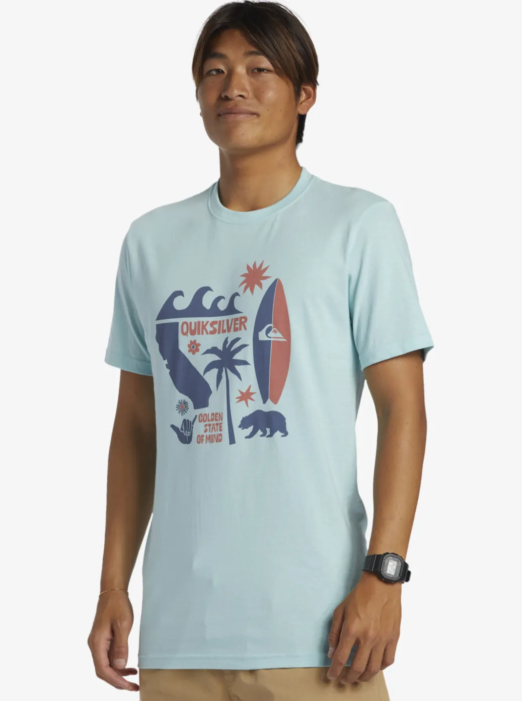 Discount Quiksilver Ca Funshine T-Shirt Pastel Turquoise