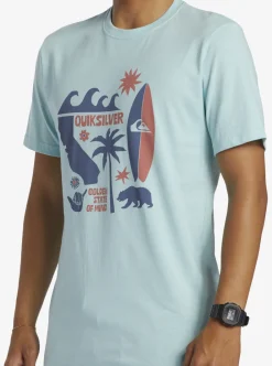 Discount Quiksilver Ca Funshine T-Shirt Pastel Turquoise