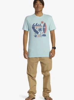 Discount Quiksilver Ca Funshine T-Shirt Pastel Turquoise
