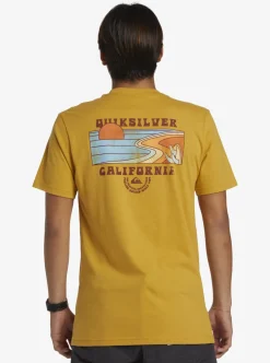 Best Sale Quiksilver Ca Point Breaks T-Shirt Mustard