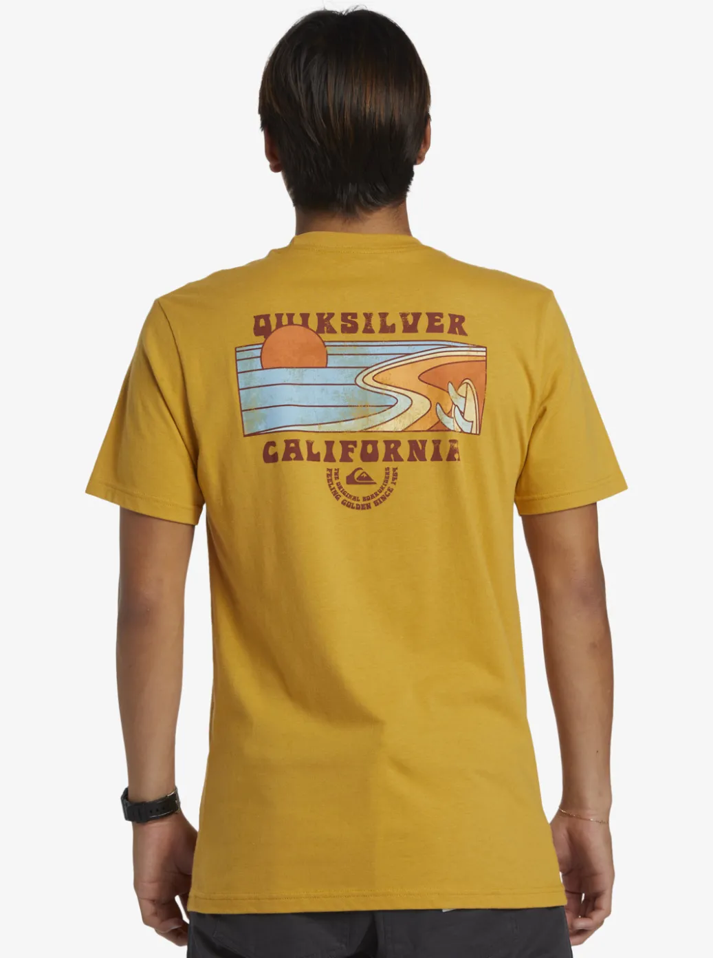 Best Sale Quiksilver Ca Point Breaks T-Shirt Mustard