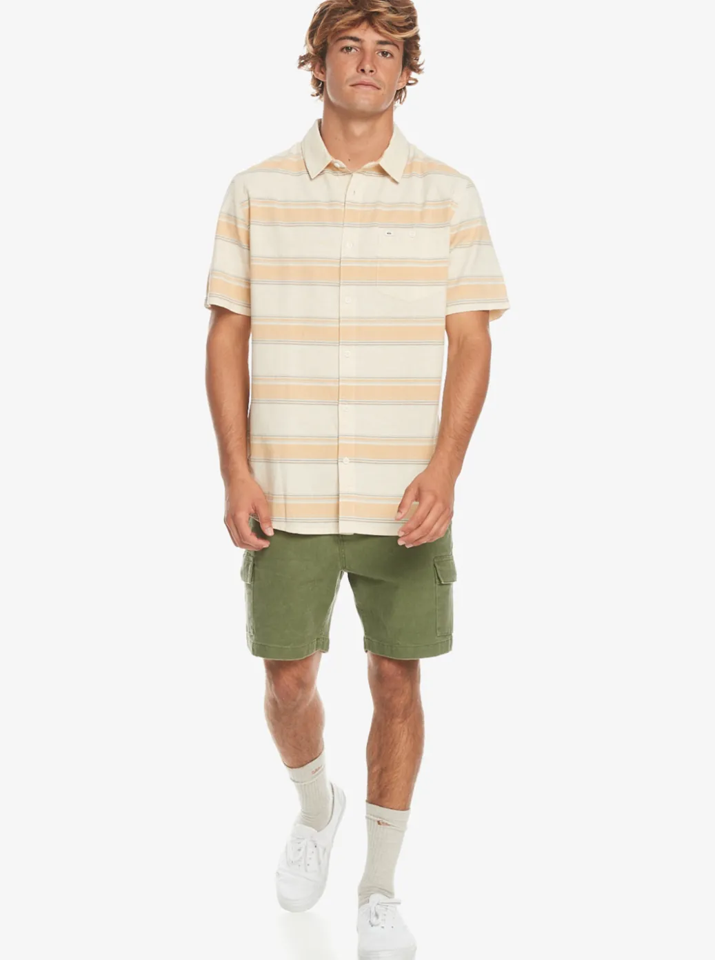 Cheap Quiksilver Cali Sunrise Short Sleeve Shirt Birch Cali
