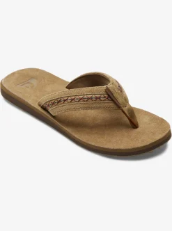 Discount Quiksilver Carver Leather Ii Basic Sandal Strap Tan 1