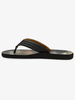 Best Quiksilver Carver Print Sandals Black 5
