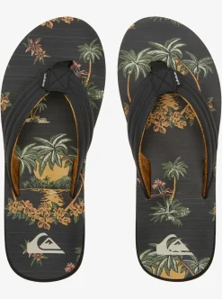 Best Quiksilver Carver Print Sandals Black 5