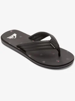 Best Sale Quiksilver Carver Print Sandals Black 4