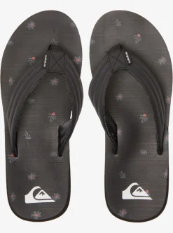 Best Sale Quiksilver Carver Print Sandals Black 4