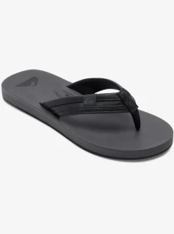 Sale Quiksilver Carver Squish Sandals Black/Grey/Black
