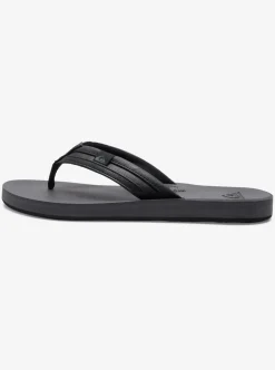 Sale Quiksilver Carver Squish Sandals Black/Grey/Black