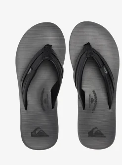 Sale Quiksilver Carver Squish Sandals Black/Grey/Black