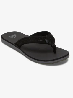 Discount Quiksilver Carver Suede Core Sandals Black 1