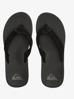 Discount Quiksilver Carver Suede Core Sandals Black 1