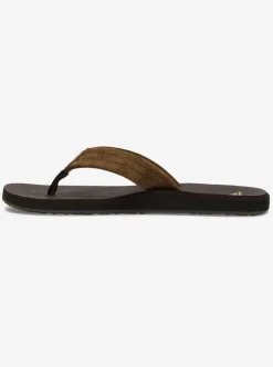 Outlet Quiksilver Carver Suede Core Sandals Brown 1
