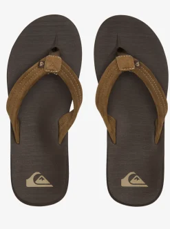 Outlet Quiksilver Carver Suede Core Sandals Brown 1