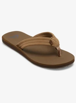 Discount Quiksilver Carver Suede Core Sandals Tan 1