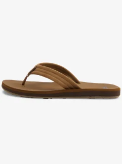 Discount Quiksilver Carver Suede Core Sandals Tan 1