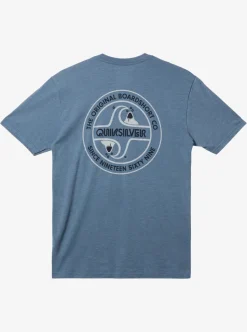 Cheap Quiksilver Circle Back T-Shirt Bering Sea Heather