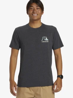 Clearance Quiksilver Circle Back T-Shirt Charcoal Heather