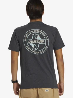 Clearance Quiksilver Circle Back T-Shirt Charcoal Heather