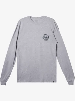 Hot Quiksilver Circled Script Long Sleeve T-Shirt Athletic Heather