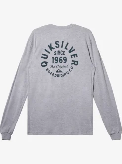 Hot Quiksilver Circled Script Long Sleeve T-Shirt Athletic Heather