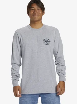 Hot Quiksilver Circled Script Long Sleeve T-Shirt Athletic Heather
