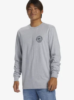 Hot Quiksilver Circled Script Long Sleeve T-Shirt Athletic Heather