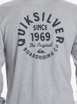 Hot Quiksilver Circled Script Long Sleeve T-Shirt Athletic Heather