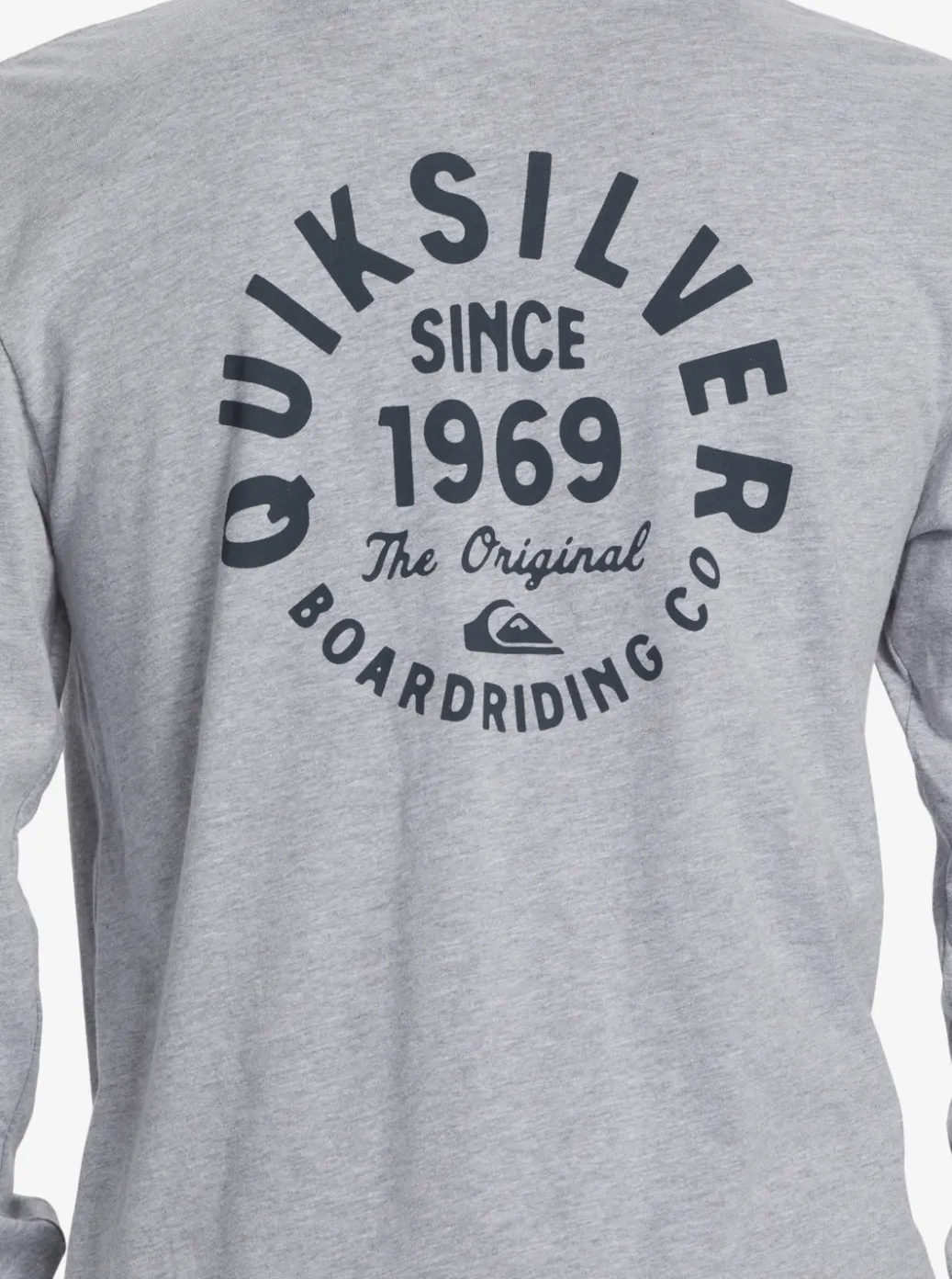 Hot Quiksilver Circled Script Long Sleeve T-Shirt Athletic Heather